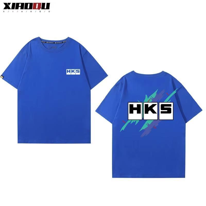 Japan JDM Modified Car HKS ENDLESS Short-sleeved Men's Versatile Loose 100% Cotton Loose Tops Breathable Tee