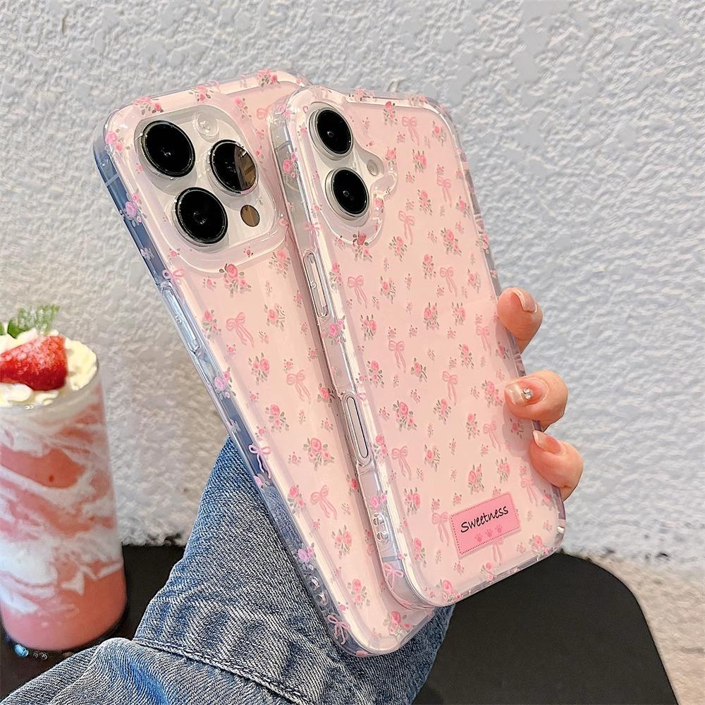 IMD-Telefonhülle für iPhone 11 13 16 Pro Max Hülle iPhone 13 14 15 Pro Max 12 13 Pro Max 13 Pro 14 Pro Cartoon Niedliche Blume Tier Stoßfest Verschleißfest