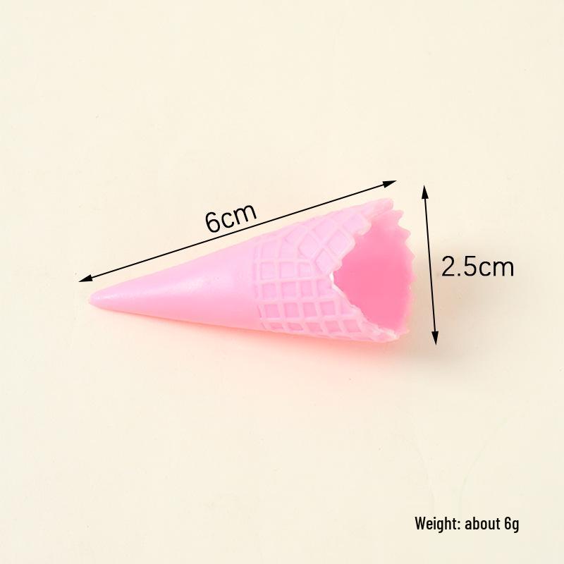 Crispy Cone Ice Cream Holder DIY Toy with Cream Glue Accessories