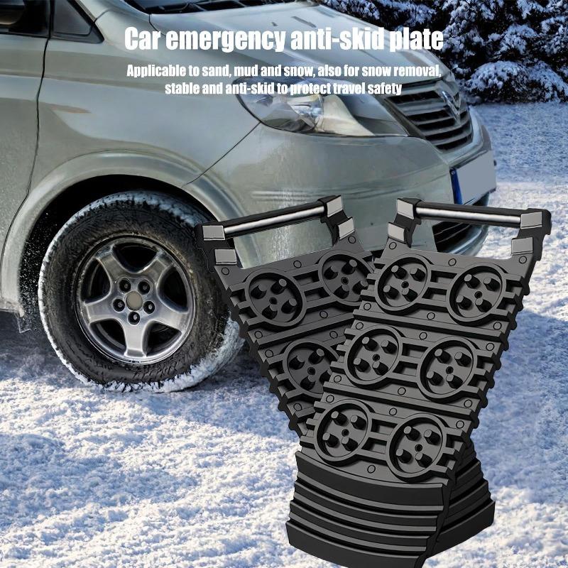 1 Stück Traktionsplatte, Tragbares Anti-Rutsch-Radgriffpolster, Verwendet zur Wiederherstellung von Traktion in Sand, Schnee und Schlamm
