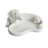 White Dachshund Storage Tray 3D Printed Key Coin Holder Jewelry Catchall Dish  for Living Room