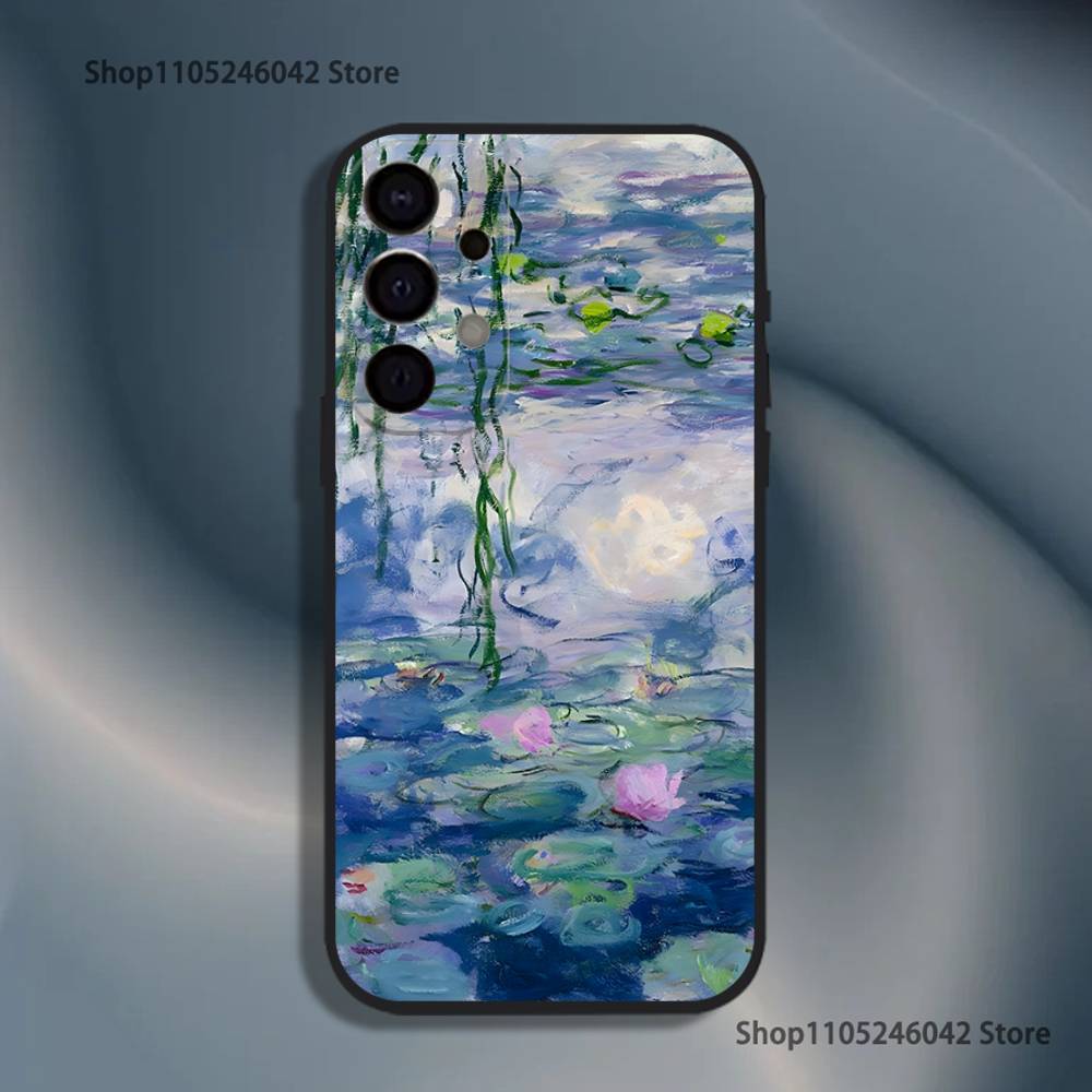 

C-Claude Monet Garden Paint Phone Case For Samsung S26,S25,S24,S21,S22,S23,S30,Ultra,S20,Plus,Fe,Lite,5G Black Cover Samsung S30plus5G