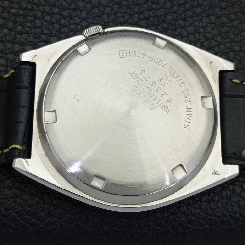 JAPAN VINTAGE SEIKO ACTUS AUTOMATIC 7009A MENS BLACK COLOR DIAL WATCH A702346-5 R124-a702346