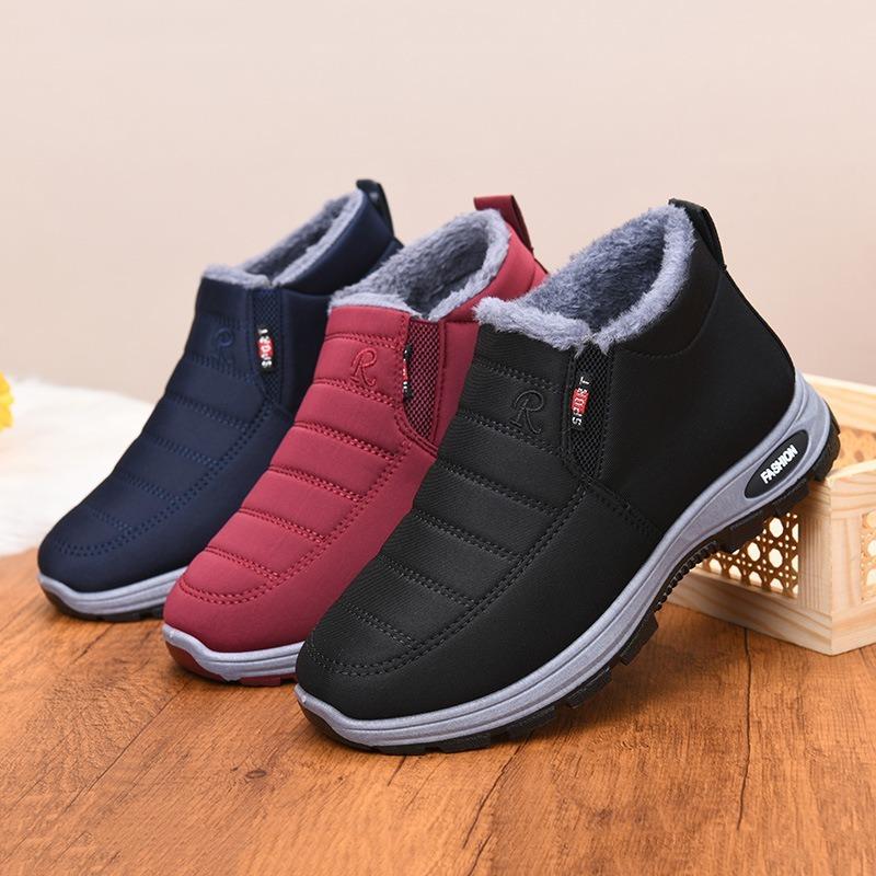 Cotton shoes women's new winter velvet thickened couple snow boots medium and old short boots warm old Beijing cotton boots