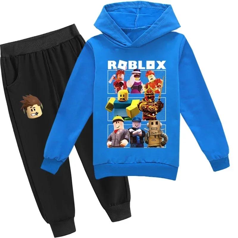 2025 Neuer Cartoon-Spiel-Print Kinder Hoodie+Hose Anzug 2-teilige Sets Frühling Herbst Kinder Jungen Mädchen Mode Kleidung Street Sportanzug