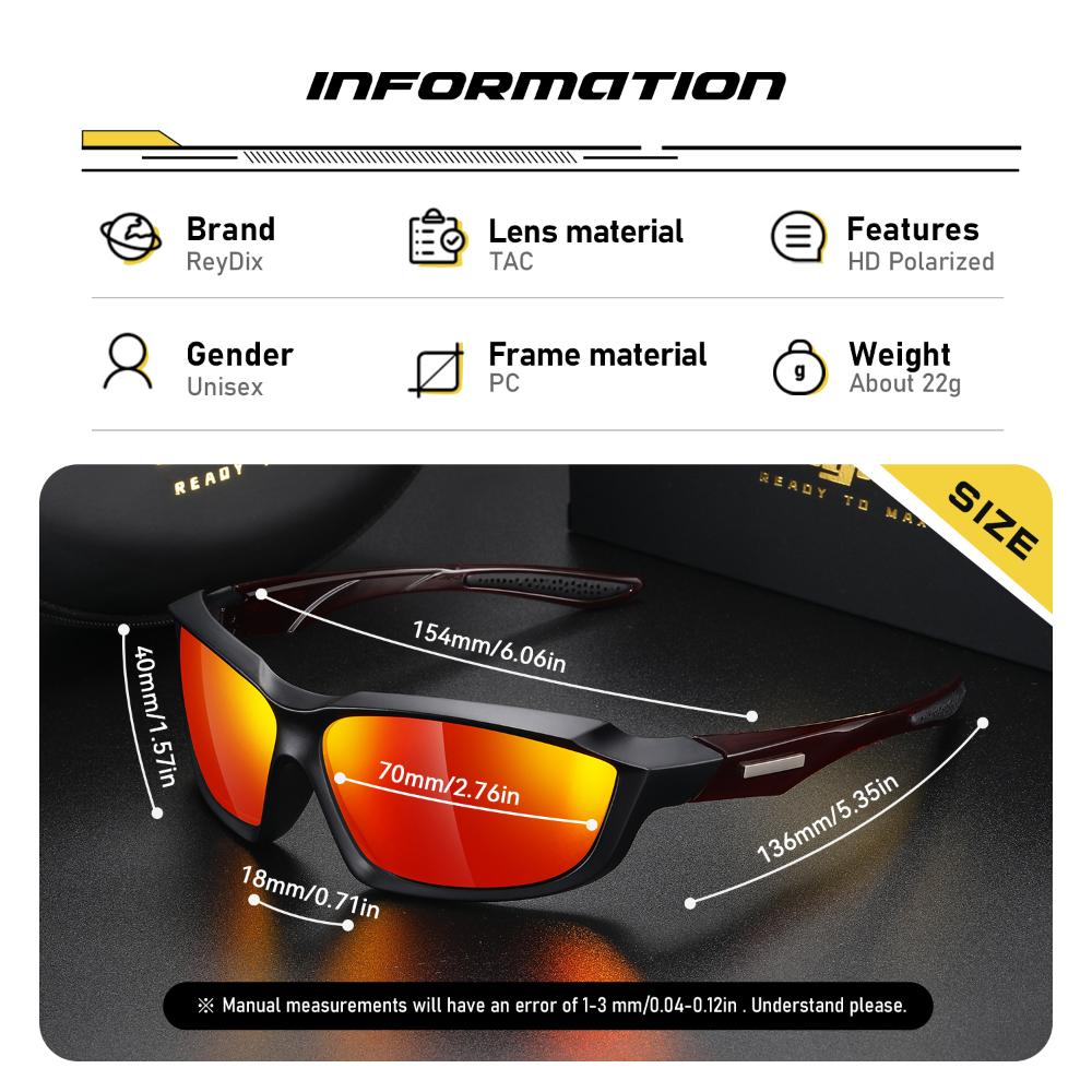ReyDix Унисекс Стильные красочные солнцезащитные очки для езды на велосипеде на открытом — фото 9