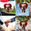2D Acrylic Car Pendant Valentine's Gift Cute Hanging Ornament Romantic Rearview Mirror Decor Car Interior Accessories for Lovers