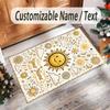 Kosmisches Thema Kristall Samt Boden Teppich Personalisierter Benutzerdefinierter Name Text Warmer Teppich Heimdekoration