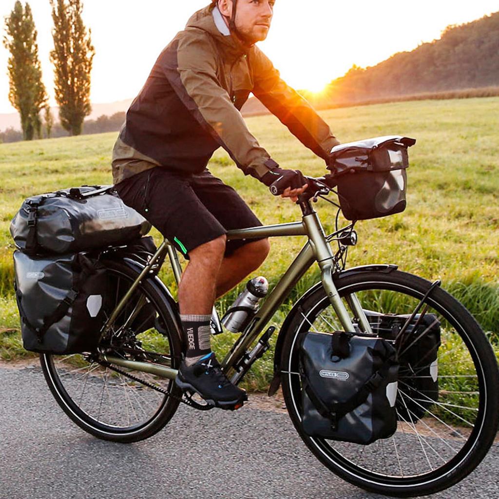 YUEDGE Outdoor Breathable Set Men's Socks, Sports, Wear, Trekking, Climbing, Work, Antibacterial, Odor-Resistant, Cotton, 5-Pair