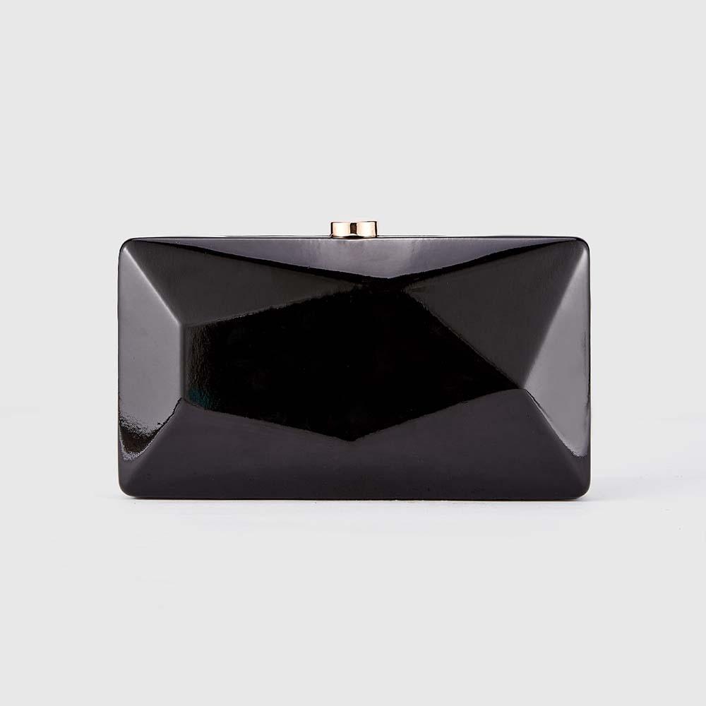 

Delicate Pu Clutch Bag, High-End Dinner Shoulder Messenger Chain Bag чорний