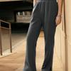 Skechers Regular Fit Smoke Gray Simple Solid Straight Leg Mid Rise Knitted Sports Pants Women bottoms P226W031-013P