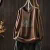 2026 Autumn Women's Pumpkin Print Knit Sweater: Age-Reducing Versatile Round Neck, Long Sleeve Top