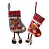 Weihnachtsstrümpfe Elch Bär Puppe Cartoon Socken Snackbehälter Schaufenster Weihnachtsbaum Goodie-Bag Hängeanhänger Party Feiertag