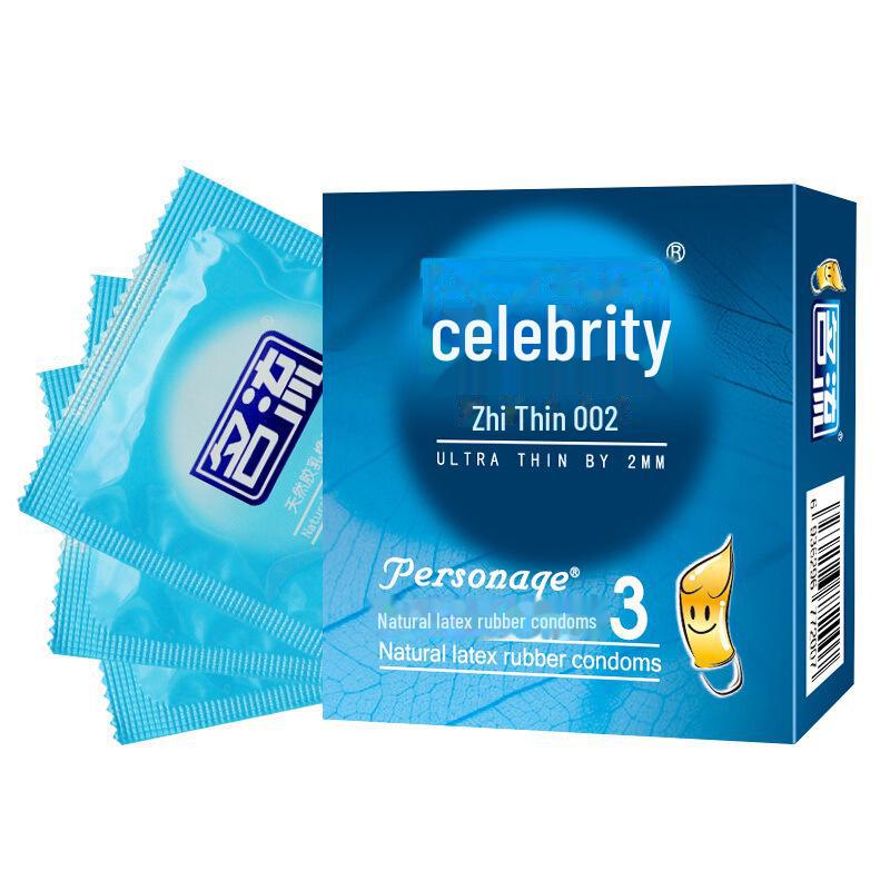 Celebrity Condoms: Ultra-thin 0.02mm, Pack of 3 for Men & Women, Couples, Adult Toys, Enhanced Lubrication, Ideal for Hotels & Supermarkets.
