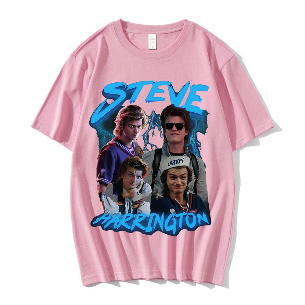 Steve Harrington Tshirts Unisexs Harajuku Graphics Print Tshirt Short Sleeve Pure Cotton Oversize Streetwear Unisex T Shirt