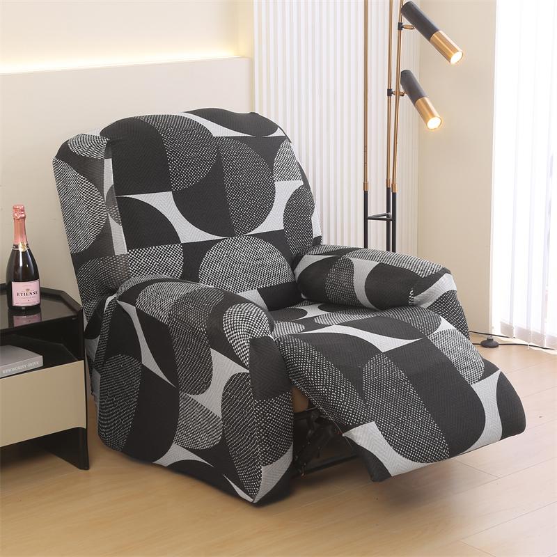 4 Pieces/Set Recliner Sofa Cover Stretch Solid Color Lazy Armchair Slipcovers Couch Covers For Living Room Decor