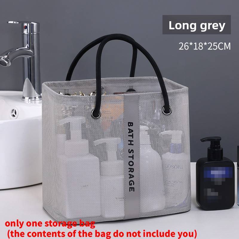 Mesh Travel Toiletry Bag With Large Capacity For Bathroom And Gym Use