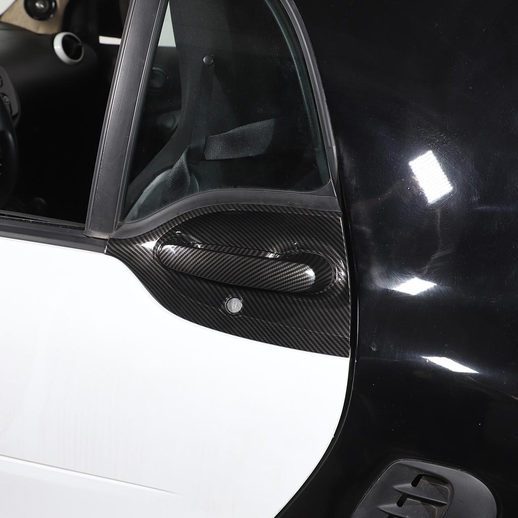 Car Door Handle Decoration Bowl Cover Carbon Fiber Shell For Mercedes Benz Smart 451 453 Fortwo Forfour Car Exterior