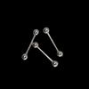 [Buy One Get One Free] Basic Titanium Steel Tongue Pin Rod Thick 1.2mm1.6mm Novice Sexy Perforated Piercing Jewelry
