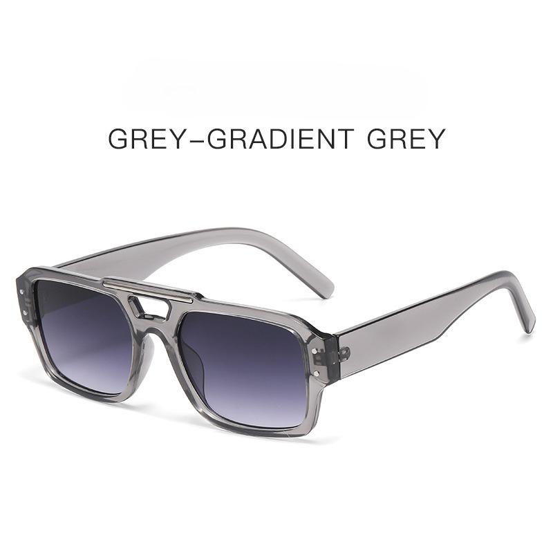 

Trendy Double Bridge Sunglasses for Unisex New Style Available in Multiple Popular Colors Lightweight UV Protective Lenses as pictures