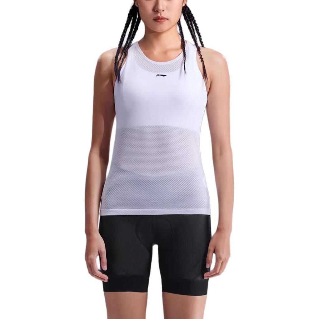 Li Ning Solid Color Round Neck Comfortable Breathable Versatile Casual Quick-Dry Vest Women Vest White LCTY038-2