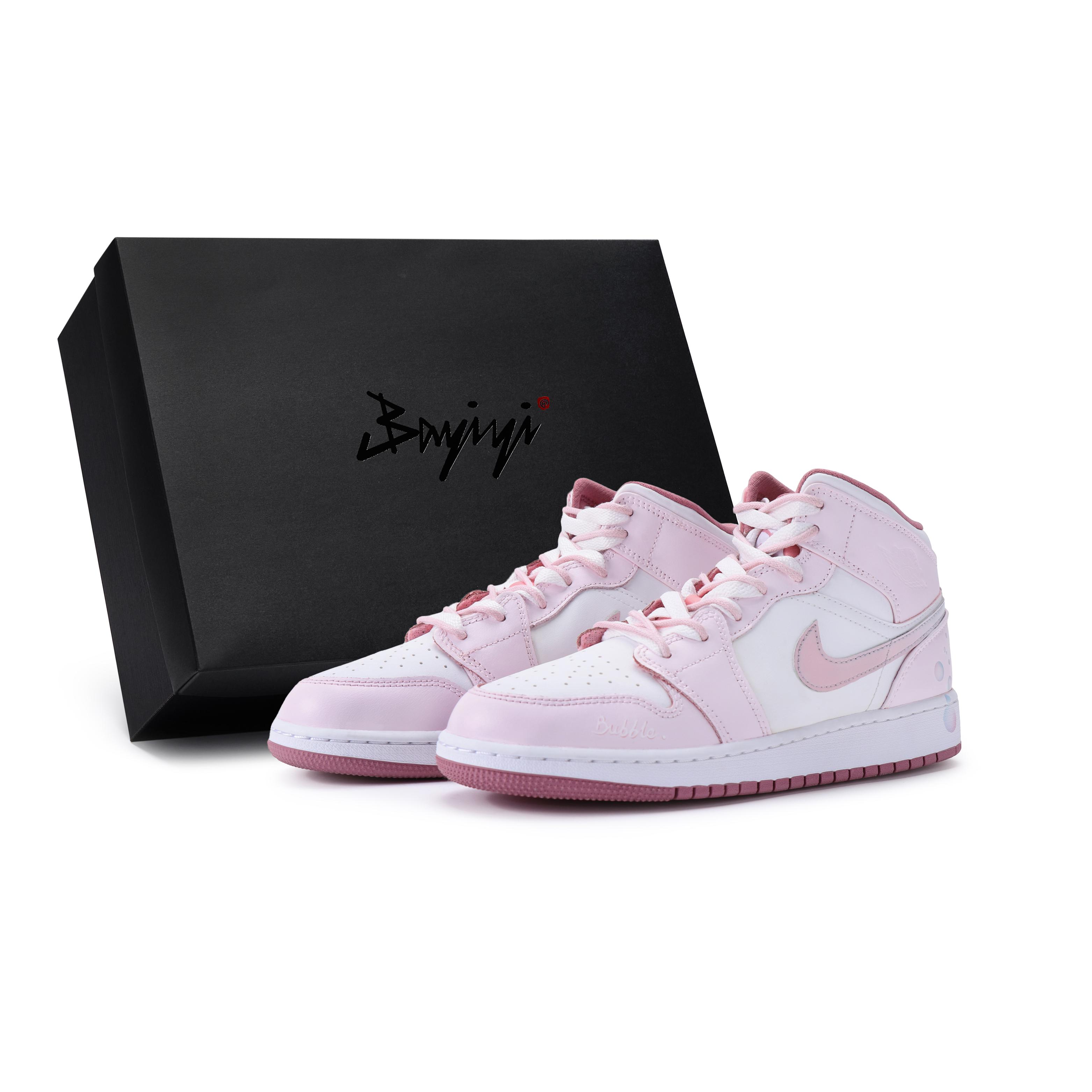 Jordan Air Jordan 1 Vintage Basketball Shoes Women s Mid top White DQ8423-616(Team80-S-BOX) 36.5