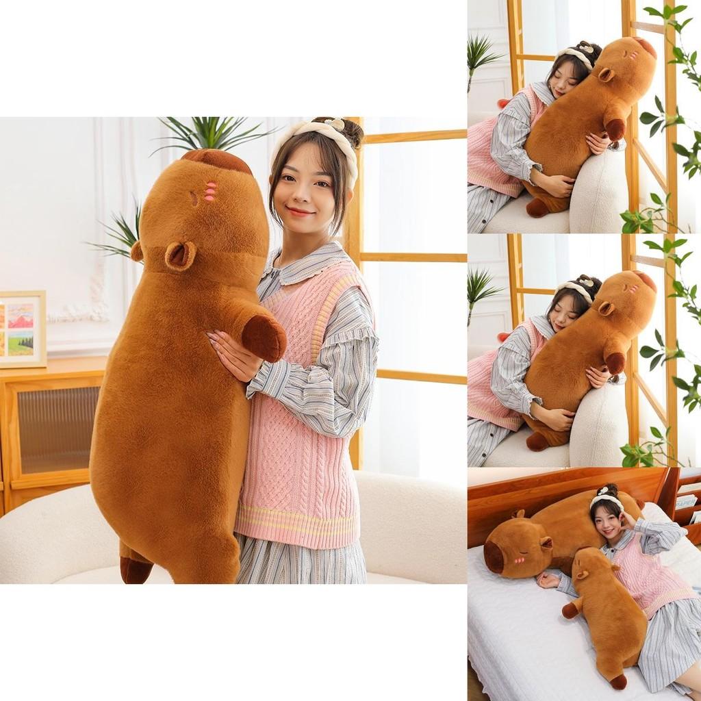 Soft Short Plush Capybara Cuddle Pillow Ideal For Sleepovers And Bedroom Decor 50cm And 90cm Sizes