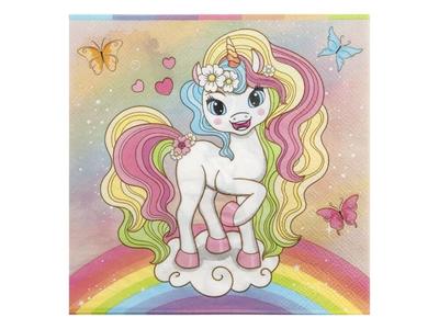 Tovaglioli Con Unicorno - 33X33 Cm, 12 Pezzi - Grafix