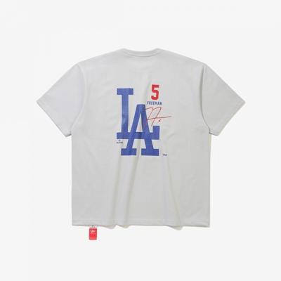 New Era Mlb La Dodgers Tricou cu Semnătură Gri Echipă 15147526