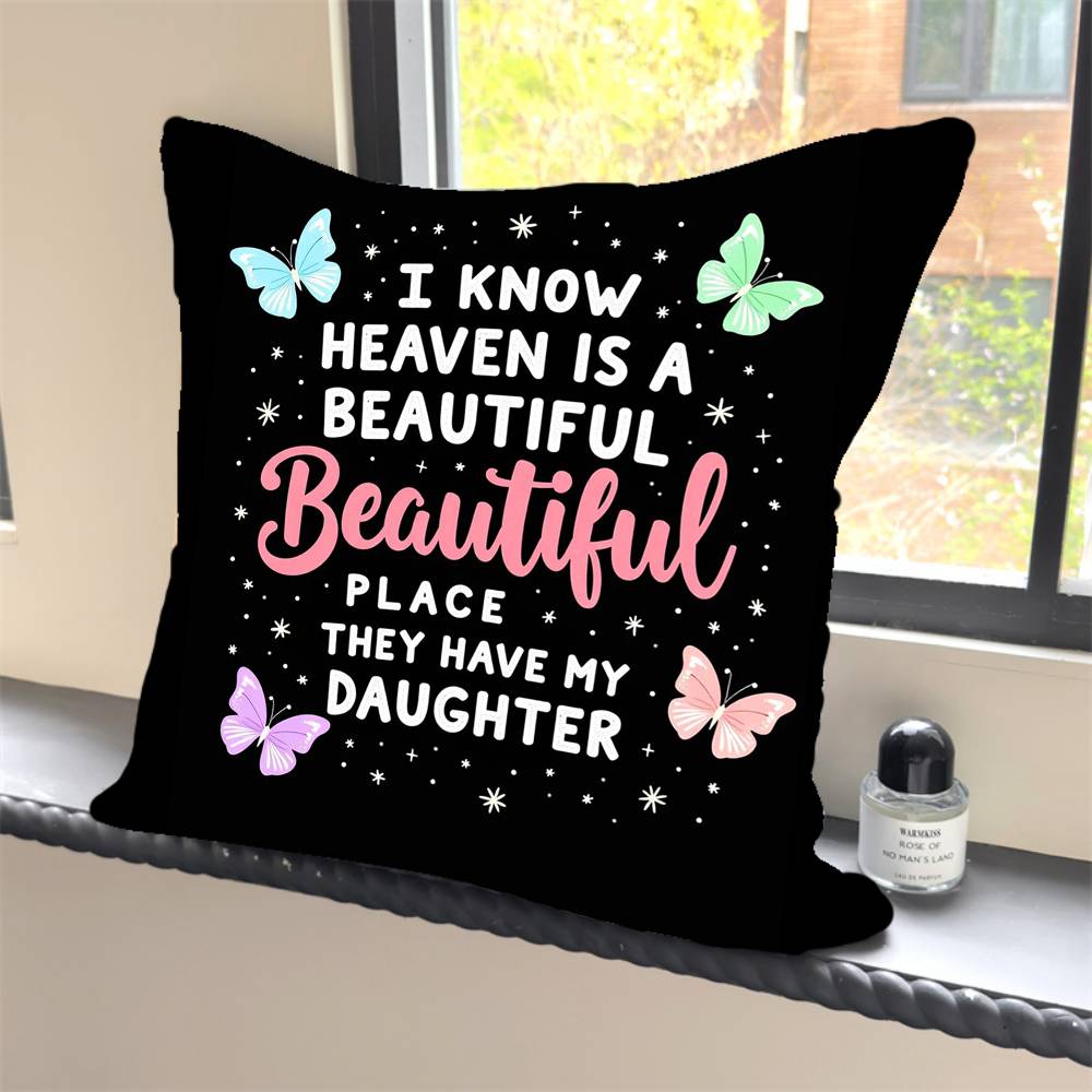 1PC Luxury Pink Cute Butterfly Pillow Case Square  Bedroom Sofa Leisure Comfort Cushion Car Home Decoration Pillowcase 40x40