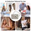 Vee&In. Jewelry Box, Multi-layered Fashion Accessory Storage Case, Earring Case, Easy Organizing of Jewelry, Ideal Accessory Case for Women, Clear Dis