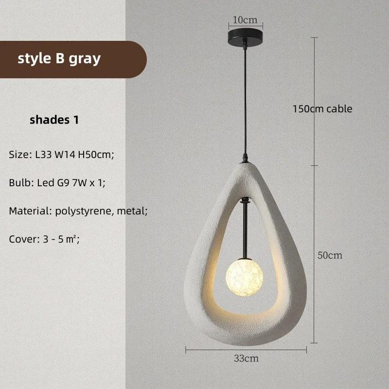 Modern LED Wabi Sabi Pendant Lights Hanging Lighting Minimalism Suspend Living Room Bedroom Home Indoor Decor Lamps Fixtures