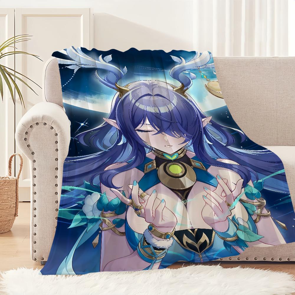 Game New characters Genshin Impact Lauma Flannel warm soft plush blanket sofa living room hogar office bedroom travel gift home