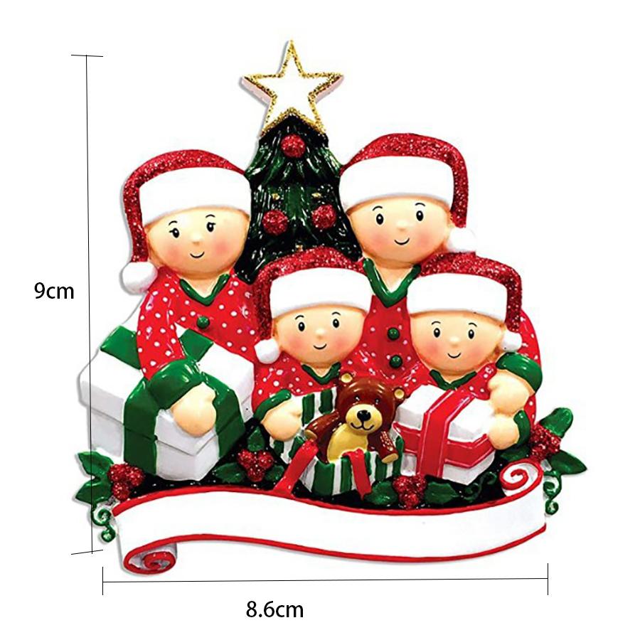 DIY Family Statue Christmas Decorations For Home Xmas New Year 2022 Christmas Decoration On Tree Ornament