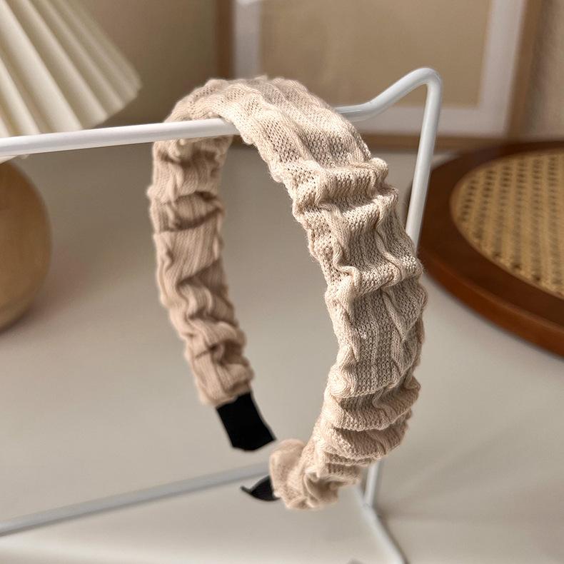 Autumn/Winter Fashion Brown Color Headbands Sponge Wide Crystal Hair Bands for Woman Temperament Hair Hoop Hair Accessories