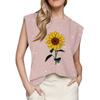 Women's Cap Sleeve Top Summer Printed Tank Top Basic T-Shirt Casual Loose