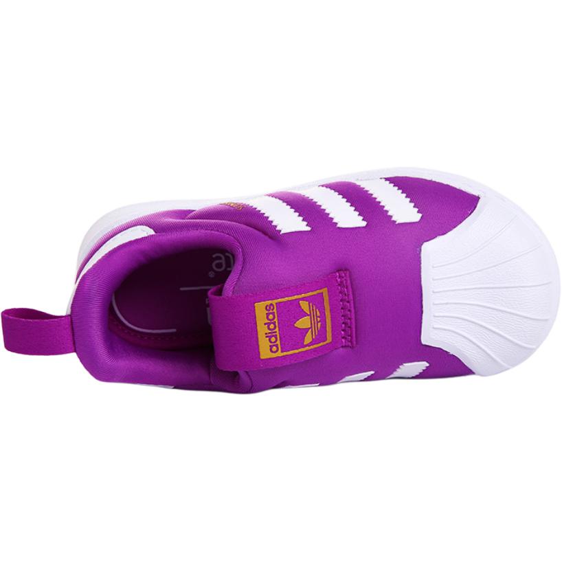 Adidas Originals Superstar 360 Comfortable Versatile Anti-Kick Durable Low-Top Walking Shoes Baby Shoes Purple S32134