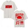 Anime Akira Vintage Washed T Shirts 90s Japanese Manga Shotaro Kaneda Tshirt Men Women Clothing Oversized Tshirts Streetwear