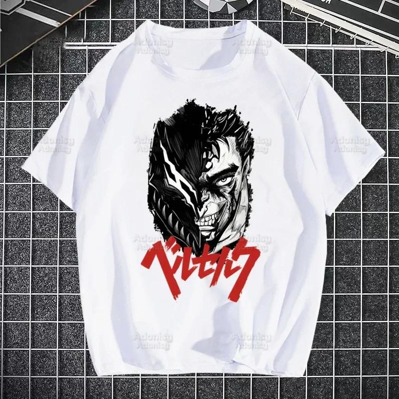 Berserk Tričko Pánské Retro Guts Griffith Anime Šermíř Topy Trička Harajuku Japonská Manga Tričko Streetwear Hip Hop Trička