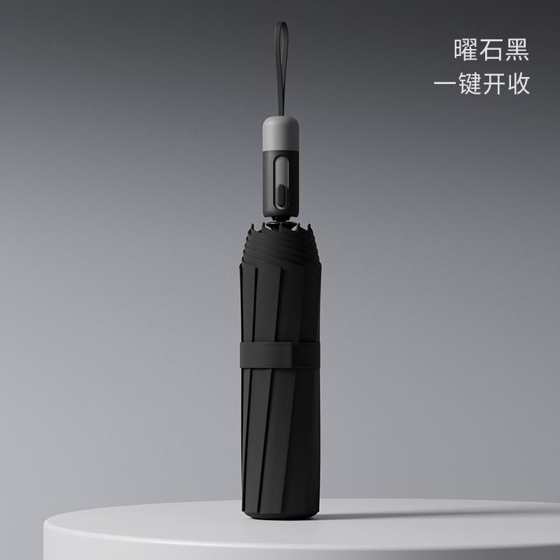 Automatic umbrella, super wind-resistant umbrella, men's large size, thickened and reinforced folding men's special sun umbrella