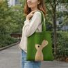 Green Crochet Bag Handmade Knitted Tote Bag Portable Weave Shoulder Bag  Girls