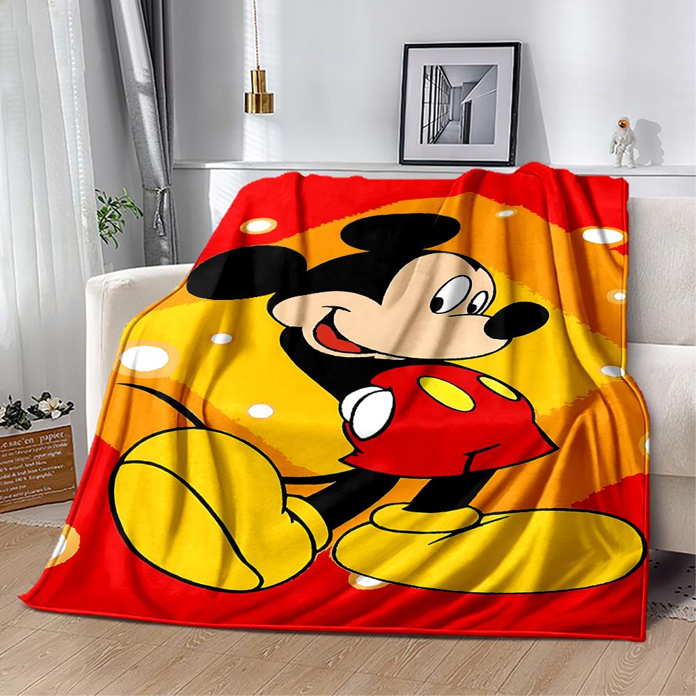 Mickey Mouse Starry Night Blanket Warmthful Decor Perfect for Sofa Office Chair Livingroom Four Seasons Universal Playful Design