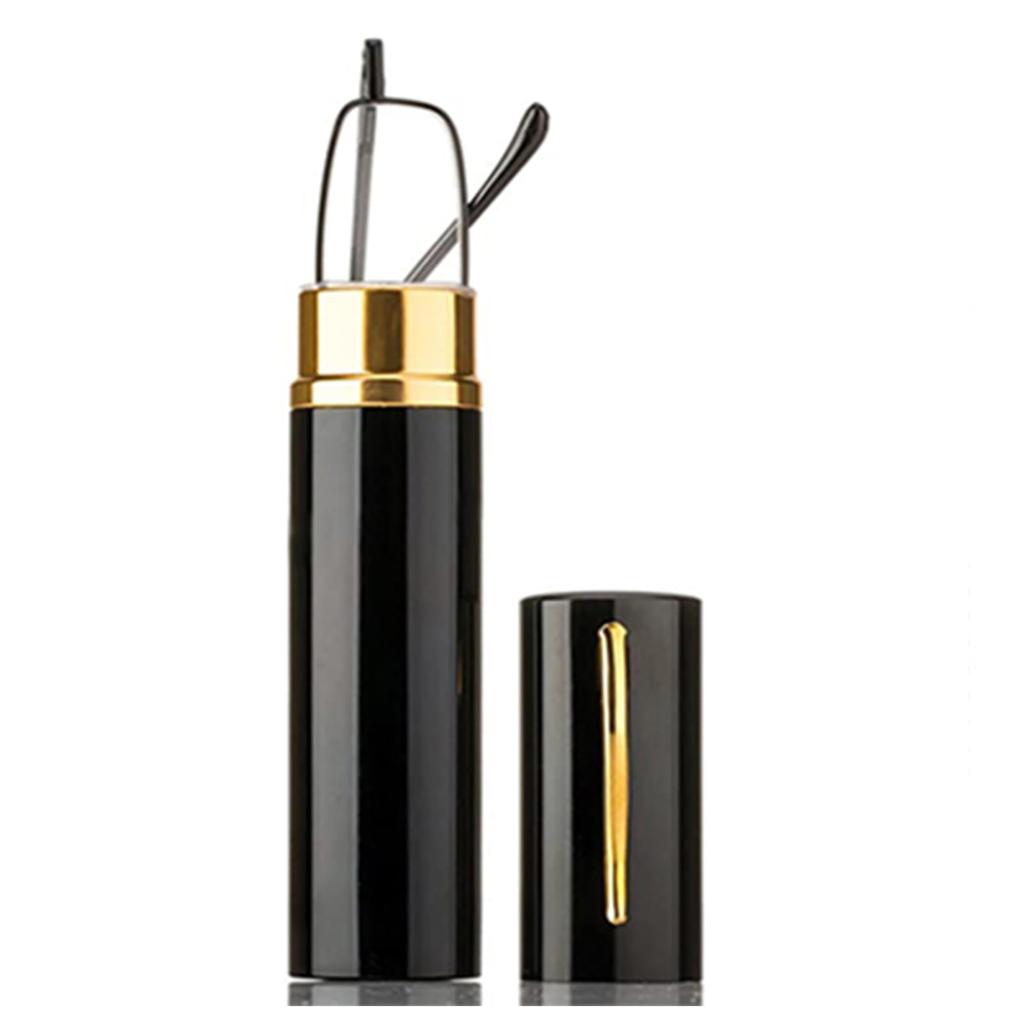 Lunettes de lecture en métal avec monture noire TR90, Monture, Poche, Portables, Étui, Monture ultra-légère, Unisexe, Élégantes, "+2.0",