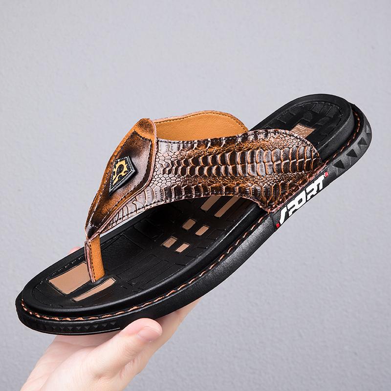 Fashion High End Brand Handmade Sole Anti Slip Men's Flat Shoes Park Walking Casual Shoes Fashionable Men's Beach Shoes Free Delivery