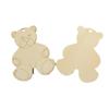20pcs Poplar Wood Material Bear Wooden Cutouts Gift Tags  for Craft Supplies