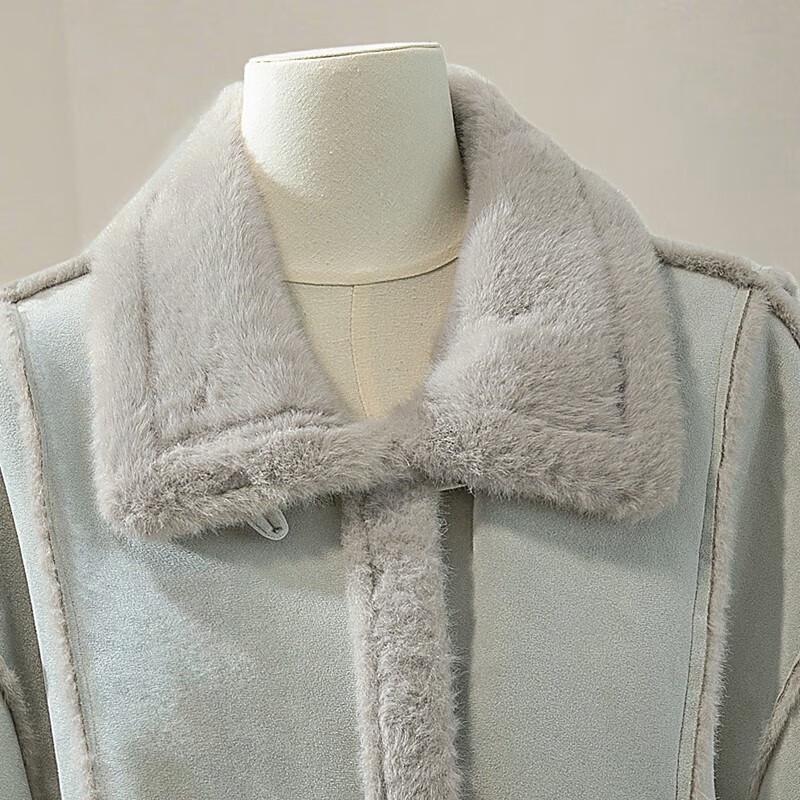 Siboshe Women's Korean Style Lapel Loose-Fit Long Sleeve Jacket