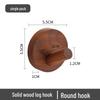 Gancio Cilindrico in Legno di Faggio Nordico per Cappotti e Cappelli - Design Senza Fori per Porte, Ingressi, Bagni e Cucine