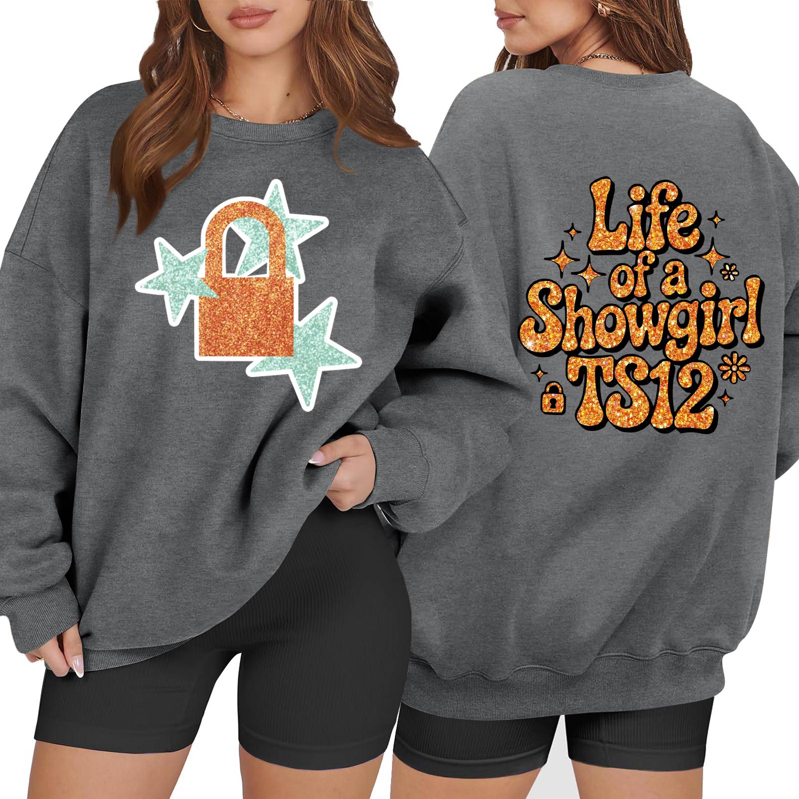 

Женская модная повседневная кофта с длинным рукавом и принтом, с круглым вырезом XL