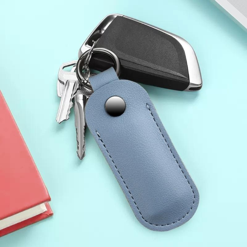 USB Flash Drive Holder Case Microfiber Leather Protective Cover With Metal Snap Closure
