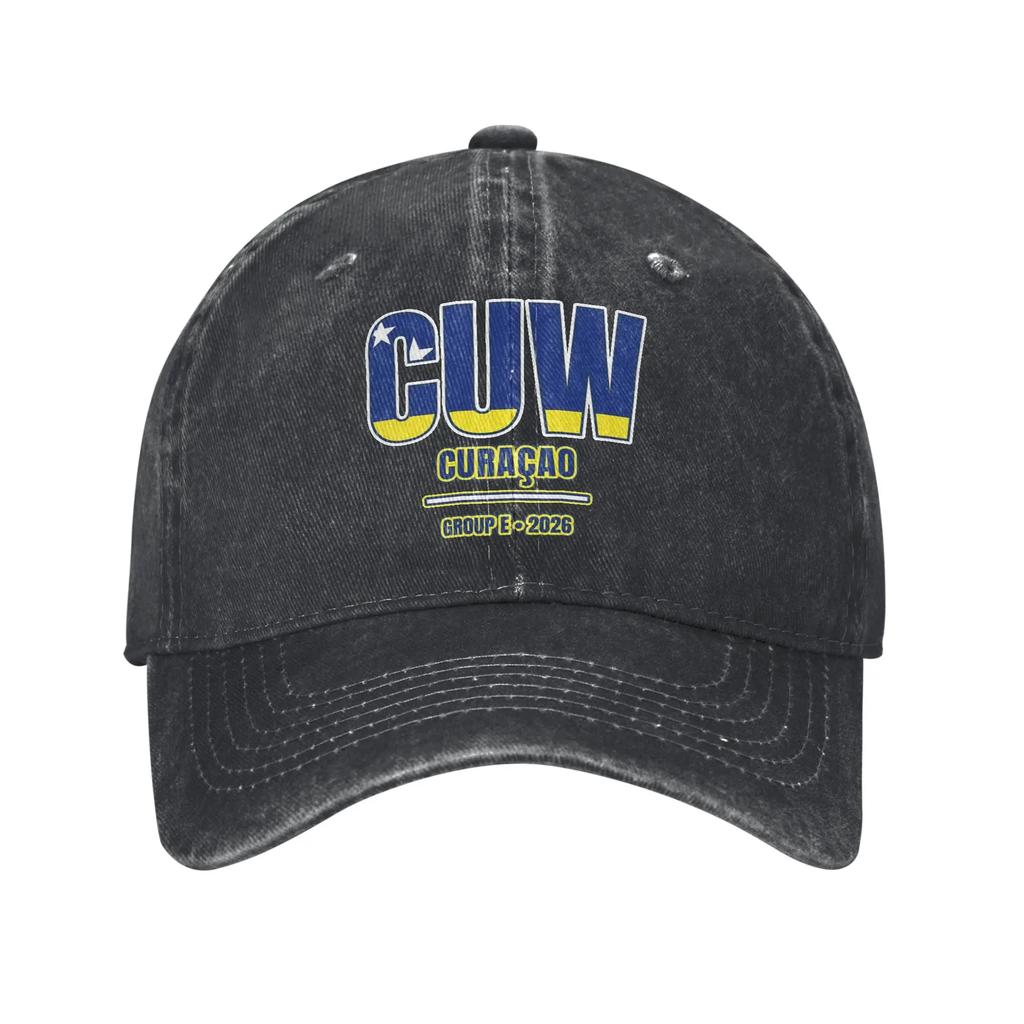 Curacao Football Print Caps For Unisex Cotton Trucker Hat Causal Headwear Baseball Cap Adjustable